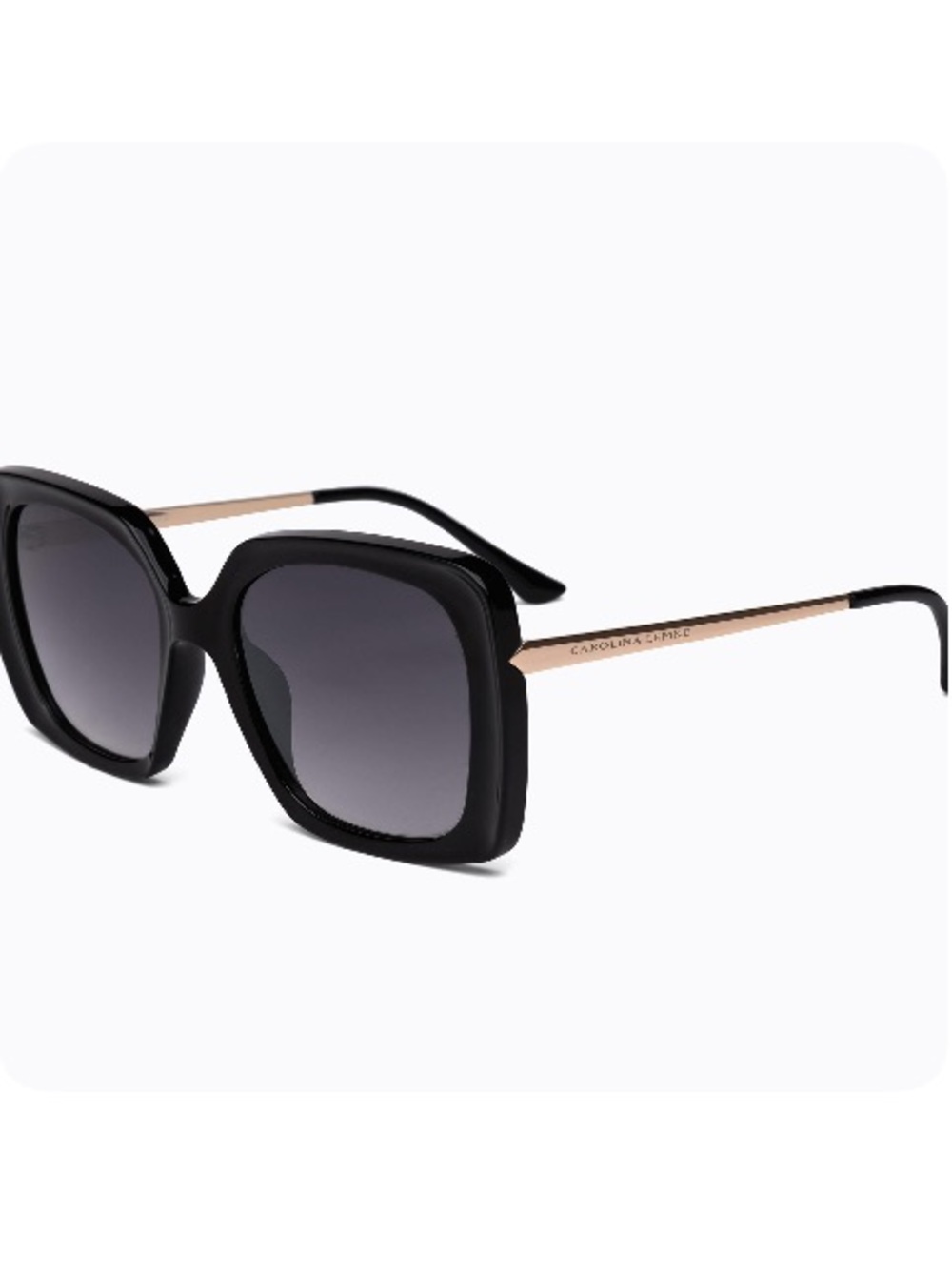 Carolina Amore Black Square Oversized Sunglasses